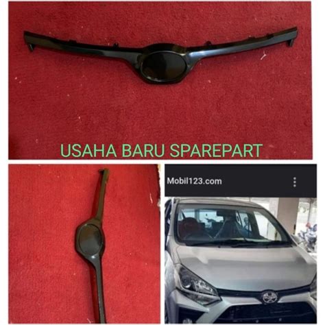 Jual List Gril Hood Moulding Toyota Agya TRD Original Hitam Golosy