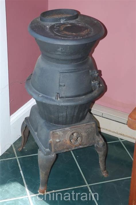 Antique Cast Iron Wood Coal Pot Belly Parlor Stove West Germany Madeinwestgermany Antique