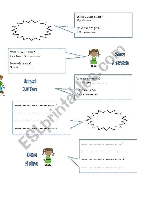 What´s Your Name Esl Worksheet By Smishkhas