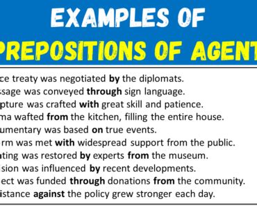 10 Examples Of Prepositions Of Agent Archives EngDic