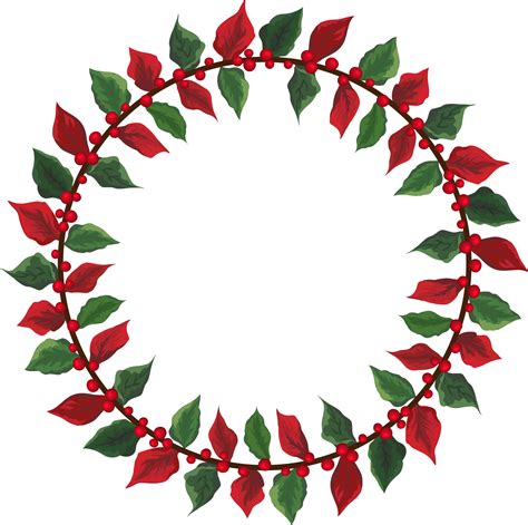 Christmas wreath illustration on transparent background. 32479225 PNG