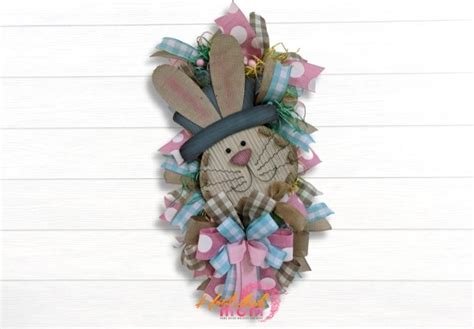 Easter Bunny Swag Hot Mesh Mom Wreath Rail Tutorials