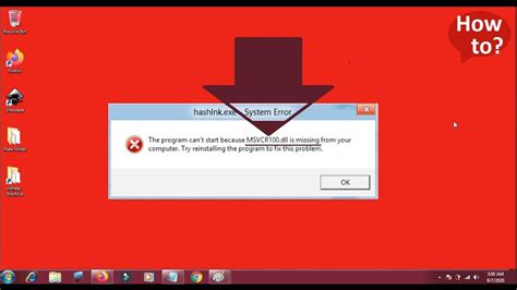 MSVCP100 Dll Missing Error In Windows How To Solve Solved YouTube