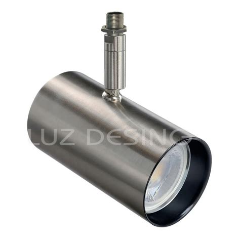 Luz Desing Riel Metro Aluminio Con Spot Acero Apto Led Luz Desing