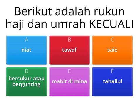 HAJI DAN UMRAH - Quiz