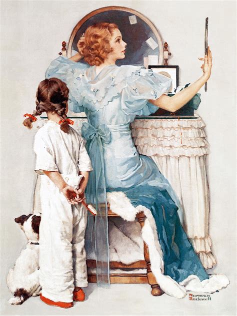 Girl At The Mirror Norman Rockwell