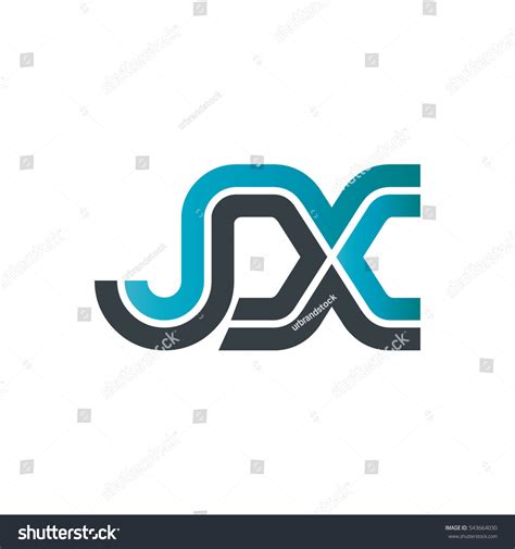 Initial Letter JX Linked Design Logo Royalty Free Stock Vector