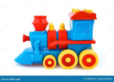 Locomotive En Plastique De Jouet Pour Enfants Disolement Sur Le Fond