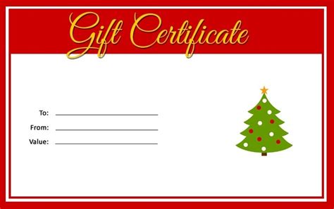 Christmas Gift Template | Free Word Templates