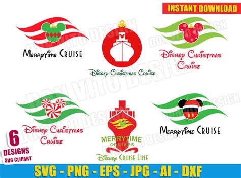 Disney Christmas Cruise Line Bundle SVG dxf png Mickey Mouse | Etsy ...