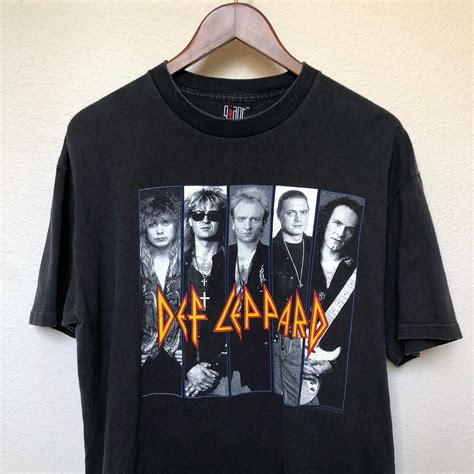 Vintage Def Leppard T Shirt Adrenalize Tour Concert Tee 1992 Black