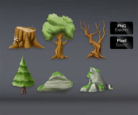 2D Forest Elements | CartoonSmart.com