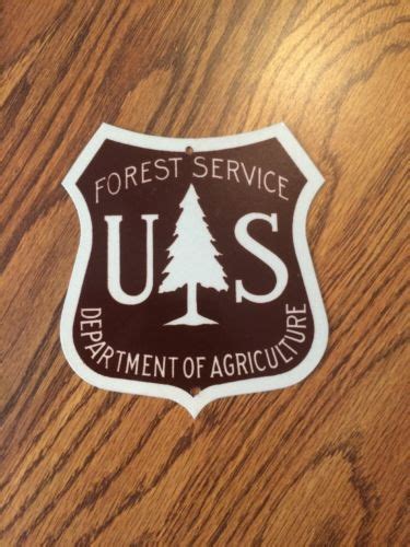 Us Forest Service Department Of Agriculture Reflective Shield Sign Nice