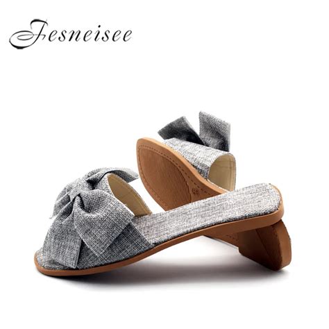 Fesneisee Summer Women Slippers Flat Heel Fresh Elegance Women Casual