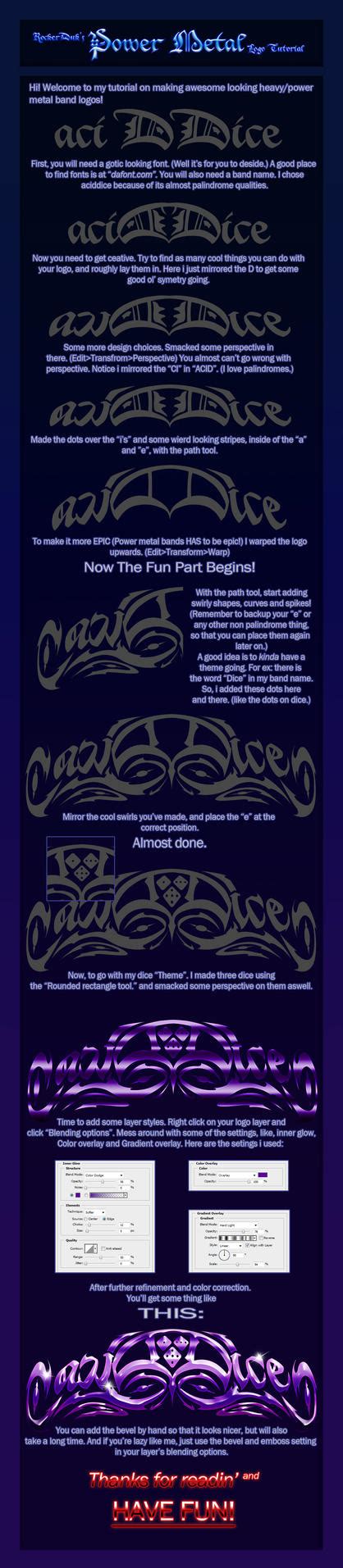 Power Metal Logo Tutorial By Rockerduk On Deviantart