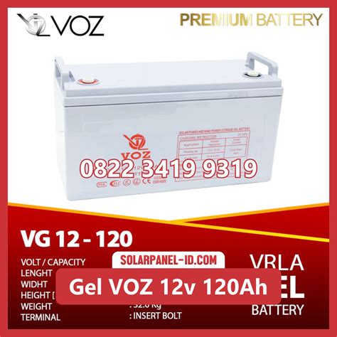 JUAL Aki Solar Cell Deep Cycle GEL VOZ 12v 120Ah SOLARPANEL ID