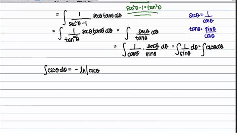 Trig Substitution A Secant Example Youtube