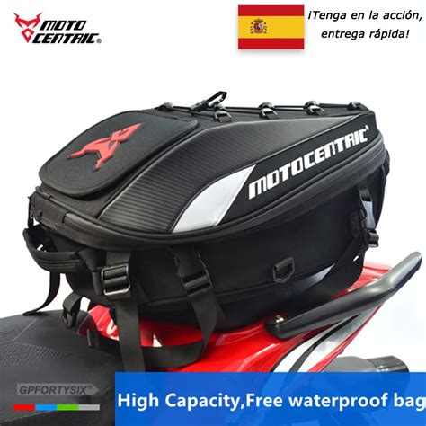 Bolsa trasera impermeable para motocicleta mochila multifunción para