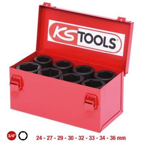 Ks Tools Kraft Stecknuss Satz Tief Langnuss Zoll Tlg Kant Sw