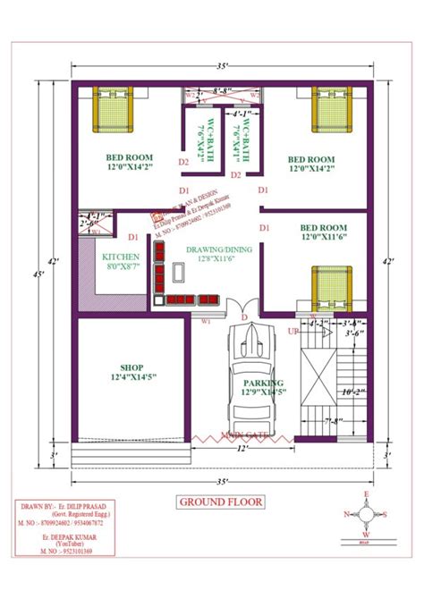 42x35 Affordable House Design Dk Home Designx