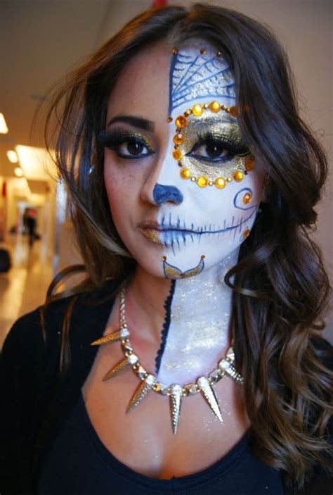 Sugar Skull Makeup Half Face Ideas | Saubhaya Makeup