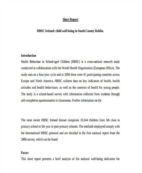 Short Report 5 Examples Format How To Write Pdf