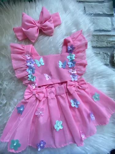 Roupa Bebê Jardim Encantado Mesversário Romper Flores MercadoLivre