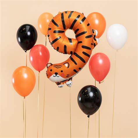 Ballon Mylar Chiffre 9 Tigre Fiesta Republic