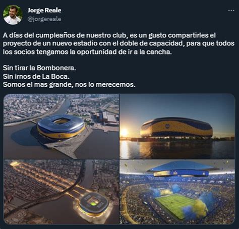 En una isla y a metros de la Bombonera así sería el nuevo estadio que