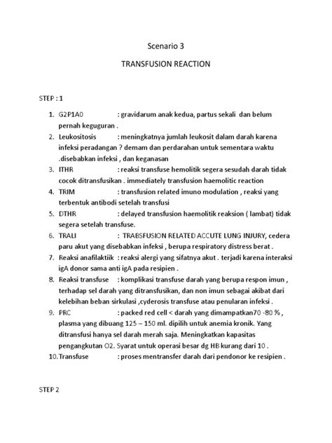 PDF Scenario 3 Reaksi Transfusi Tutorial DOKUMEN TIPS