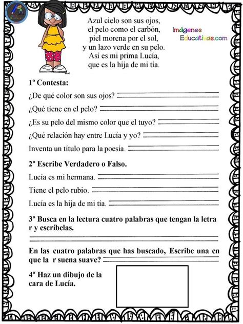 Lecturas Comprensivas Para Primer Ciclo De Primaria Lectura