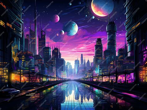 Premium Ai Image Neon Cyberpunk City Dive Into The Neonlit Streets Of A Cybe Digital Concept