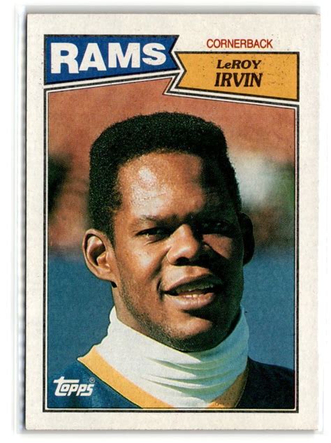 Topps Football Leroy Irvin Los Angeles Rams Ebay