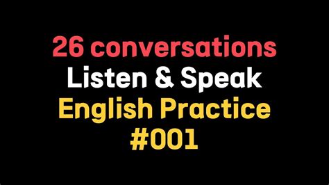 Conversations English Practice For Listening Speaking Youtube