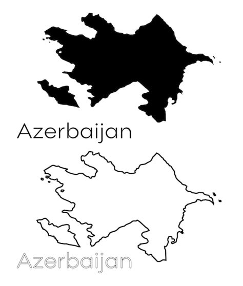 Premium Vector Azerbaijan Map Silhouette