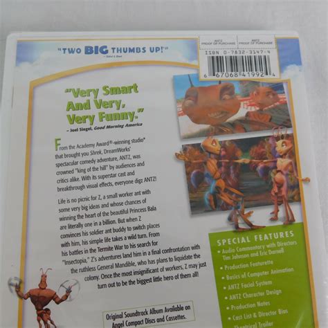 Antz Dvd 2009 Dreamworks 1998 Rated Pg Woody Allen Dan Aykroyd Jennifer