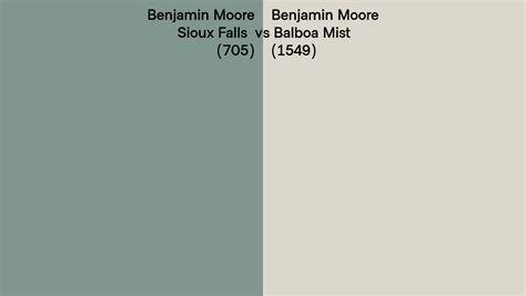 Benjamin Moore Sioux Falls Vs Balboa Mist Side By Side Comparison