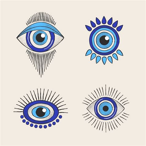 Free Vector Hand Drawn Evil Eye Symbols