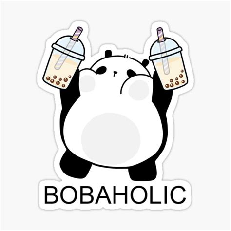 Stickers Labels And Tags Cute Bear Bear Boba 3 Colors Bubble Tea Sticker