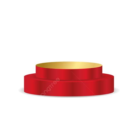 Red 3d Podium Display 3d Podium Display Product Display Png And