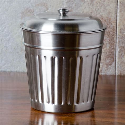 American Metalcraft Olid3 6 Mini Stainless Steel Trash Can Lid For Oscar3