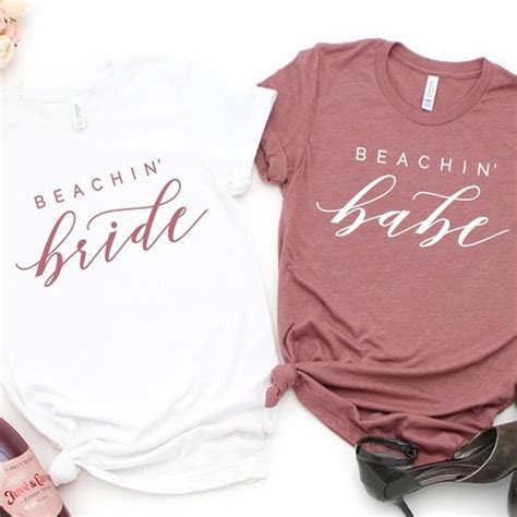 Beach Bachelorette Shirts Beachin Bride Beachin Babes Etsy