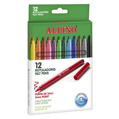 ROTULADOR ALPINO 12 Colores