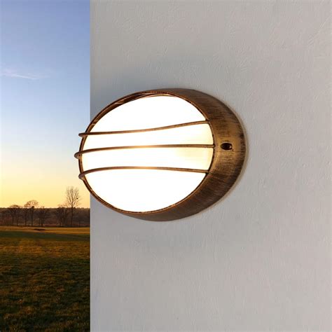 Rustikale Au Enlampe Wand In Gold Antik Oval Ip E Wandleuchte