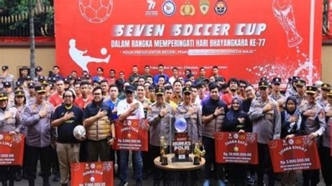 Menuju Pemilu Damai 2024 Polri Gandeng Wartawan Gelar Seven Soccer