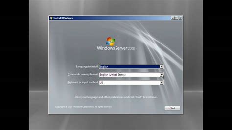 Installing Windows Server 2008 Enterprise Edition Youtube