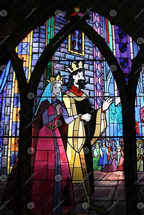 Stained Glass Window Disneyland In Paris Editorial Photo Image Of Castle Cartoon 93850636