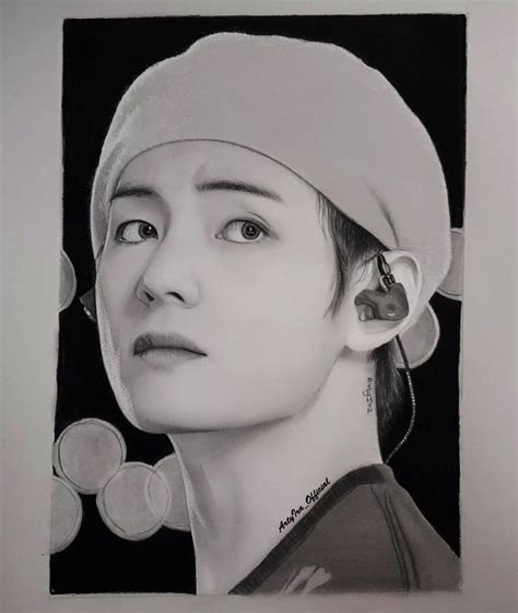 Drawing of BTS V Kim taehyung | Bts dancing, Bts fanart, Drawings