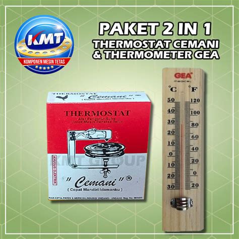 Paket Termostat Cemani Termometer Kayu GEA Komponen Mesin Tetas