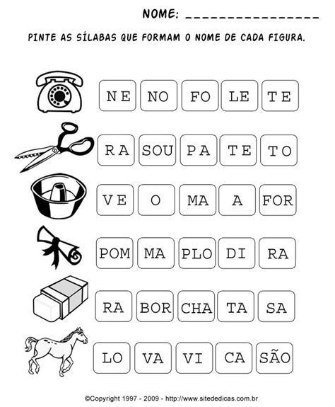 Atividades De Alfabetização